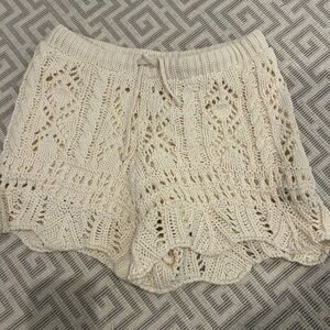 Vintage Havana Cream Knit Women Shorts